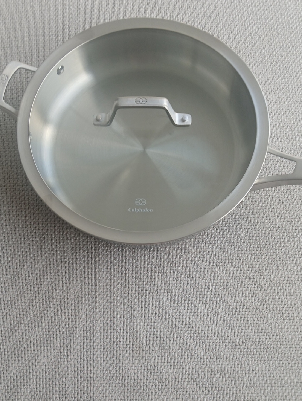 Calphalon Stainless Steel Sauté Pan with Lid - Silver Finish